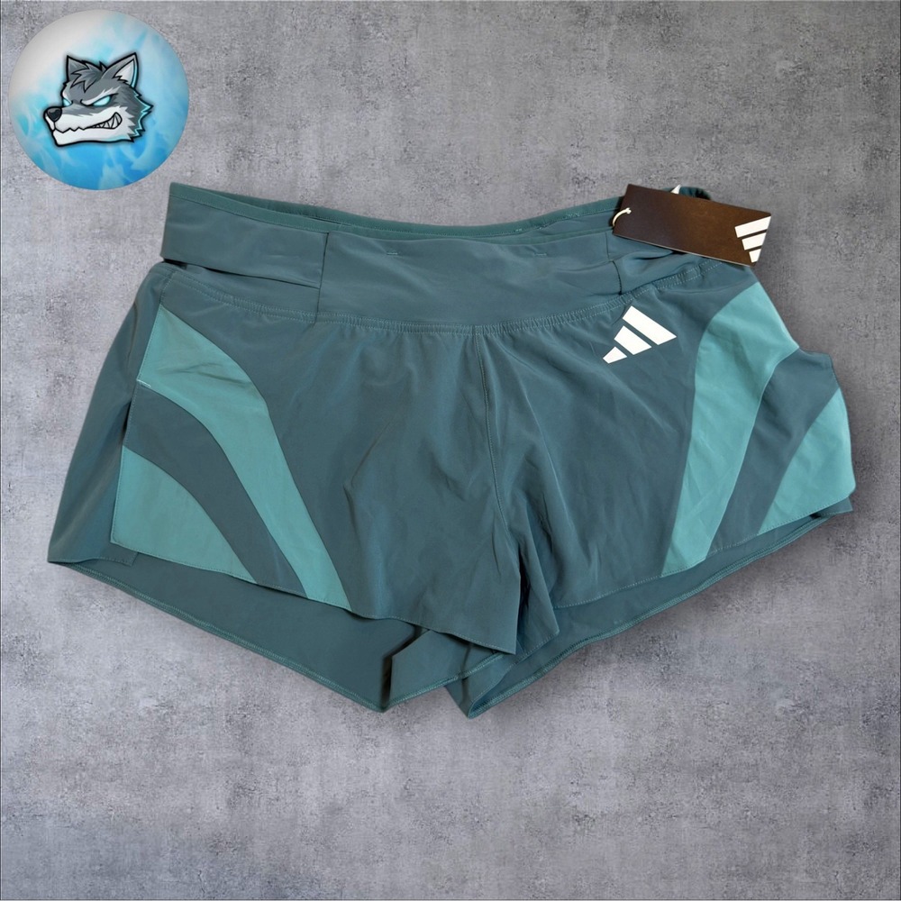 Adidas Adizero Archive Running Gel 2" Lined Shorts Teal Men's Size XL JV9309